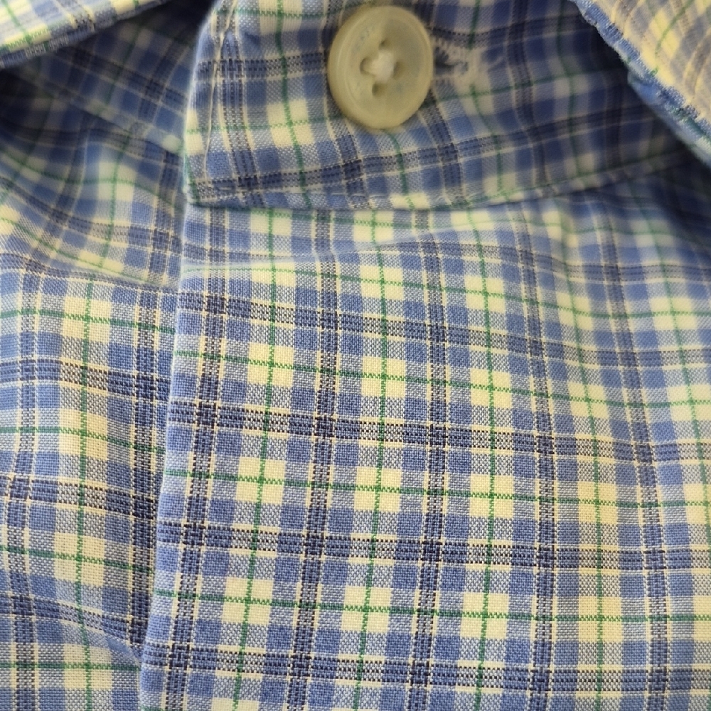 Lorenzo Uomo Long Sleeve Trim Fit Blue Button Down Mens Shirt. Size 34-35. NWOT - Picture 14 of 16